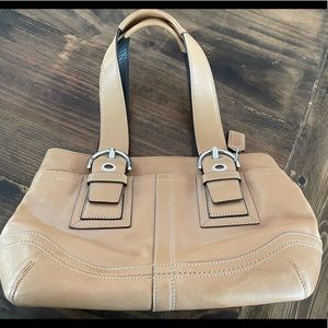 Beige Coach purse
